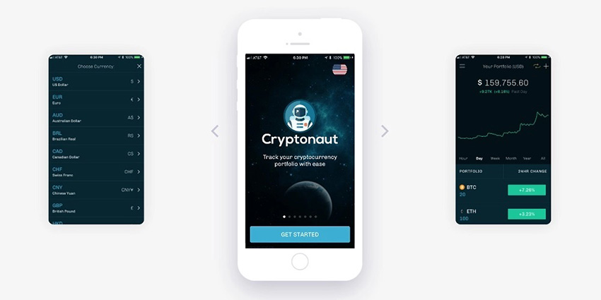 Cryptonaut بهترین اپلیکیشن های قیمت ارزهای دیجیتال