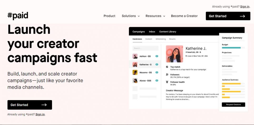 سایت Hashtagpaid ، پلتفرم بازاریابی اینفلوئنسرها