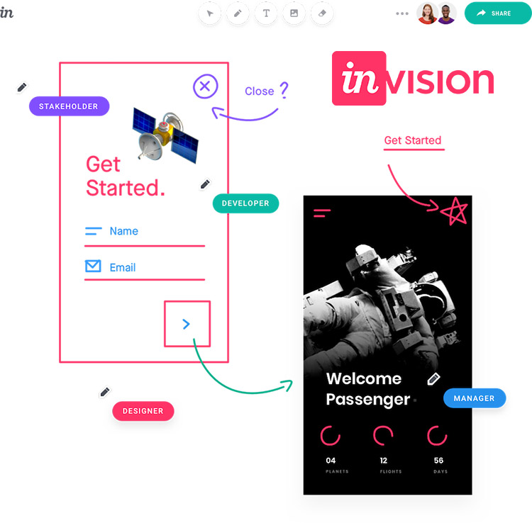 خدمات سایت InVision