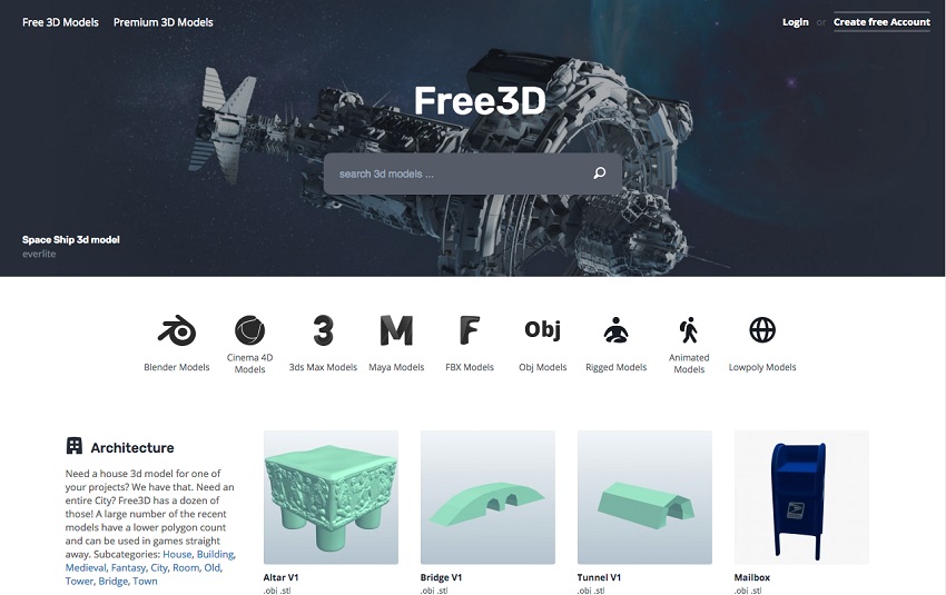 خرید مدل ارزان قیمت 3D از سایت Free3D معرفی