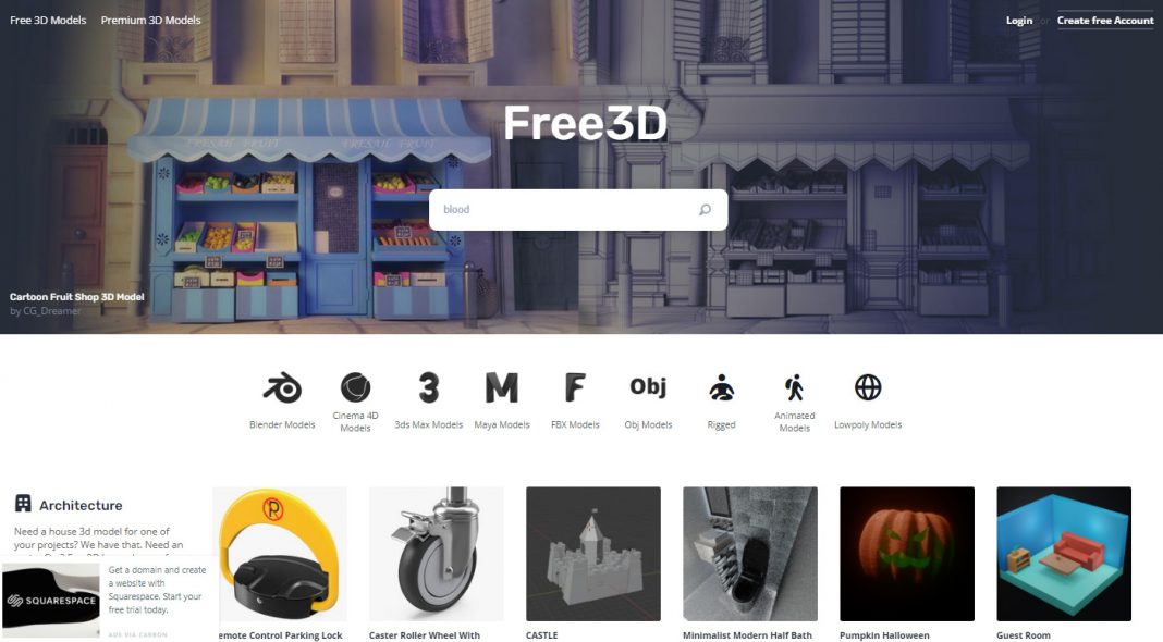 خرید مدل ارزان قیمت 3D سایت Free3D