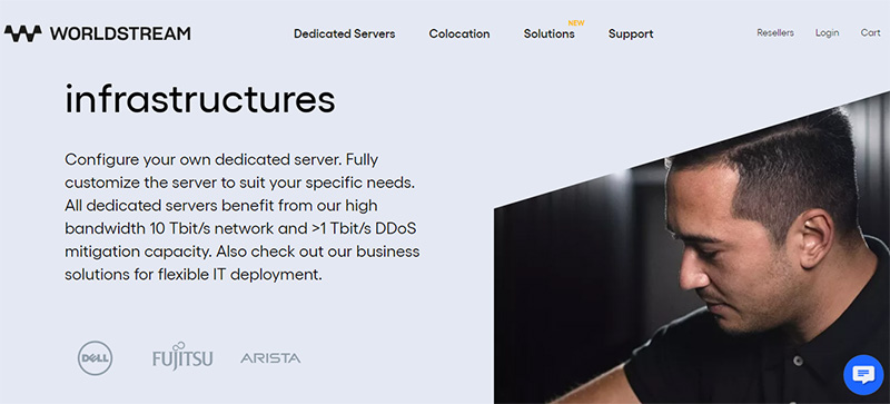 خدمات سرور اختصاصی با سایت Worldstream