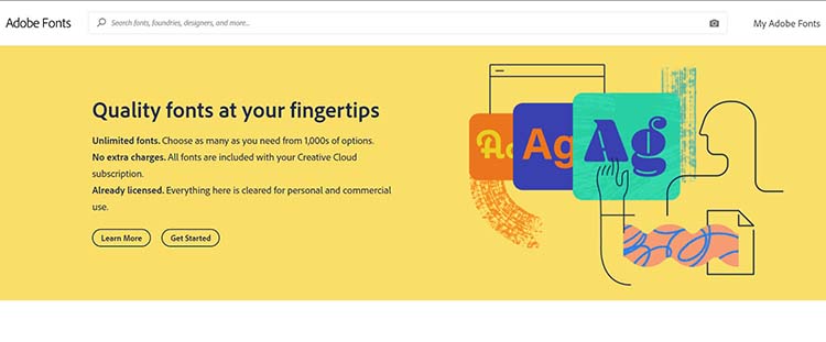 1 معرفی سایت Adobe Fonts بهترین مکان برای دانلود فونت