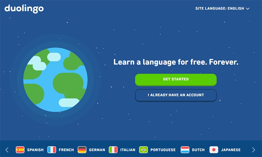Dulingo بهترین سایت های یادگیری زبان انگلیسی