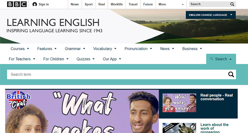 bbc بهترین سایت های یادگیری زبان انگلیسی