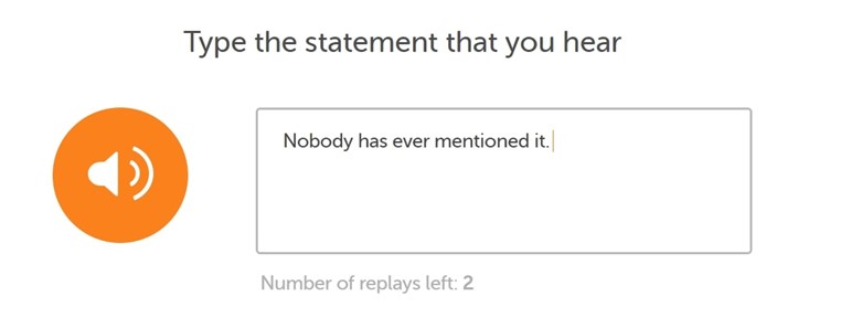 جمله قبولی در آزمون Duolingo