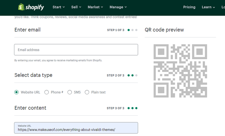 ساخت کیو آر کد آسان Shopify QR Code Generator