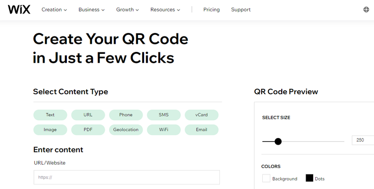 ابزار آنلاین ساخت QRcode با Wix QR Code Generator