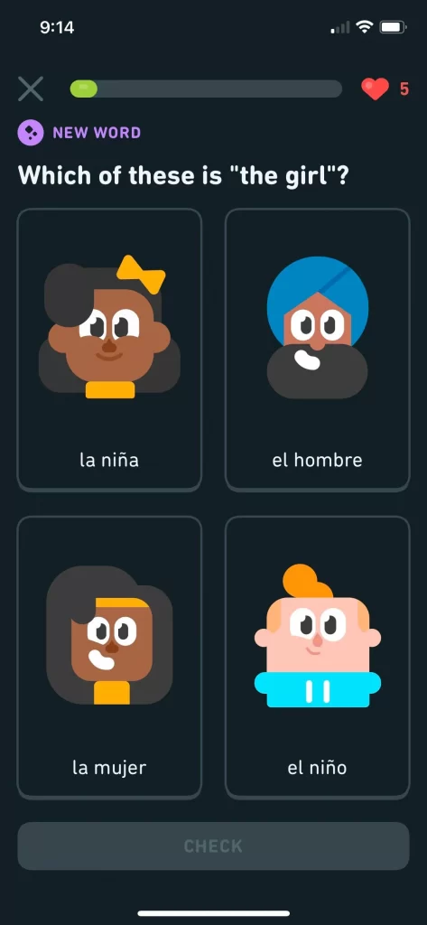 بهترین برنامه آموزش زبان: Duolingo