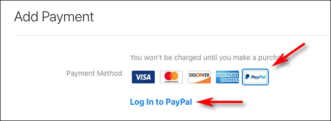 روی "Log In to PayPal" کلیک کنید.