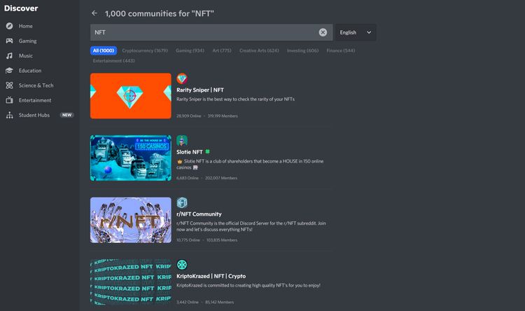 تبلیغ NFT برای فروش با پیوستن به سرورهای Discord 