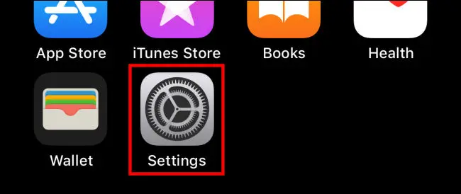 "تنظیمات" iPhone یا iPad