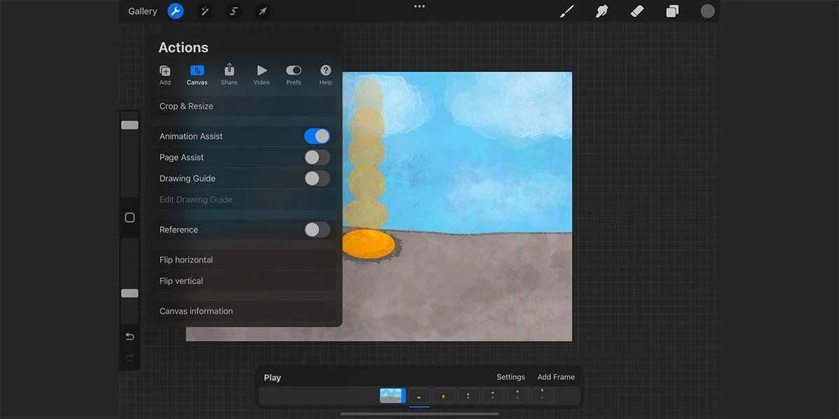  استفاده از Procreate Animation Assist