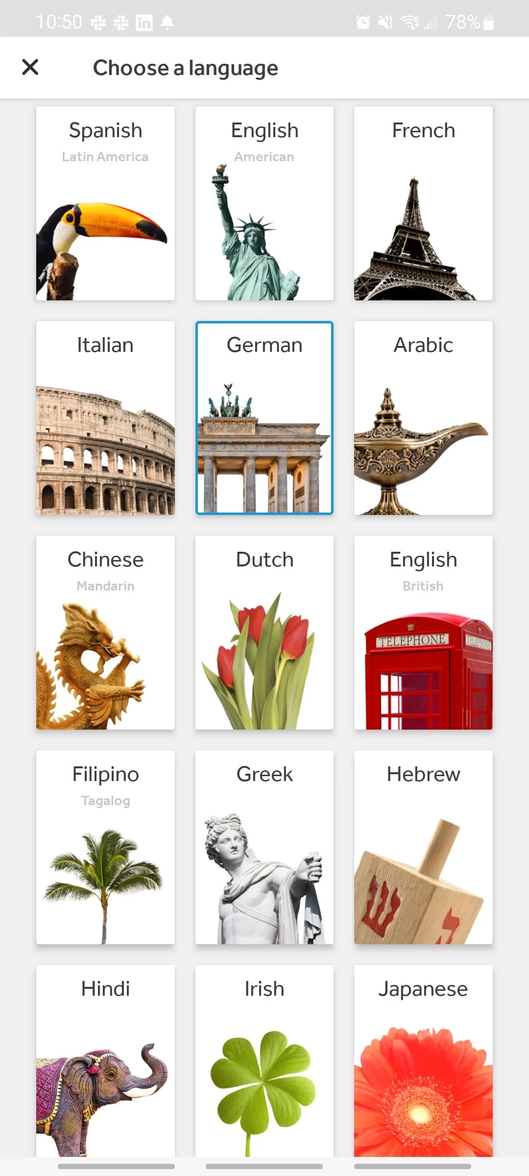 مقایسه Duolingo و Rosetta Stone: زبان های موجود