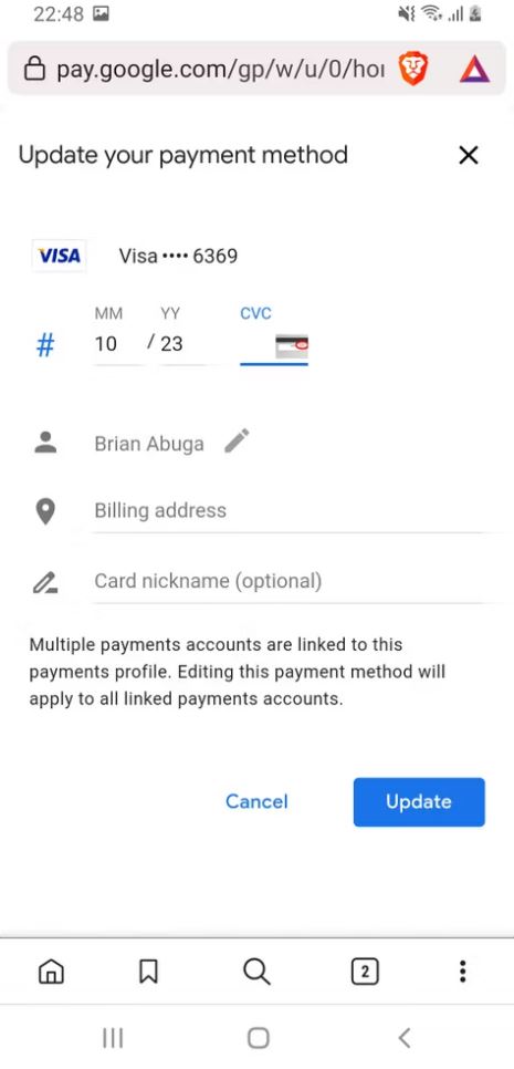نحوه ی حذف یک کارت موجود از فروشگاه Google Play