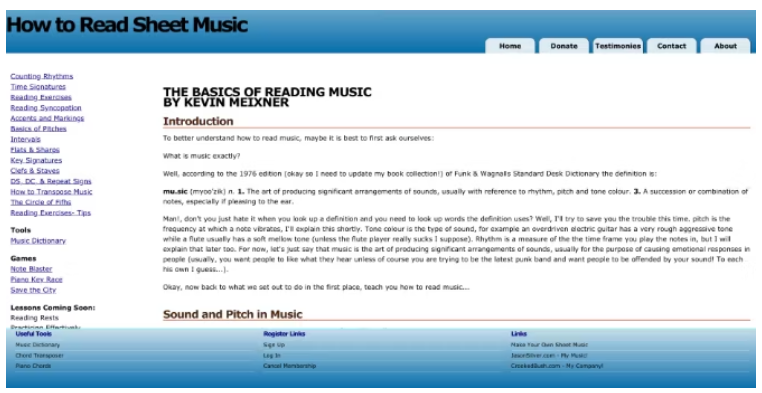 سایت یادگیری تئوری موسیقی