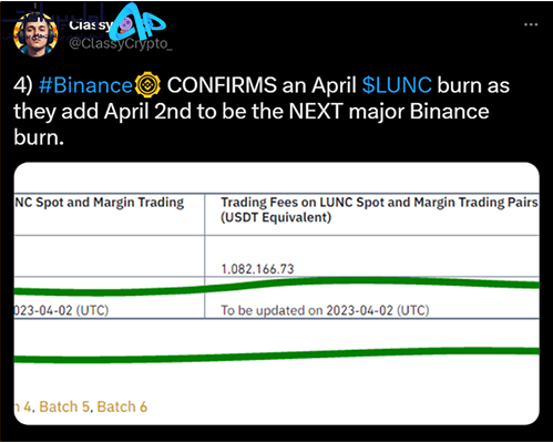 تاریخ جدید توکن سوزی لونا در بایننس