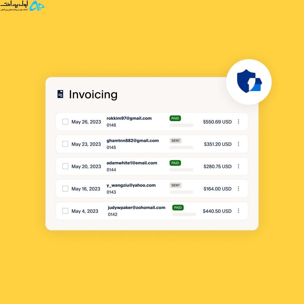 نحوه ارسال فاکتور در پی پال