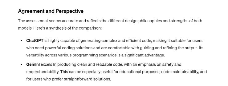 مقایسه ChatGPT و Gemini برای کدنویسی