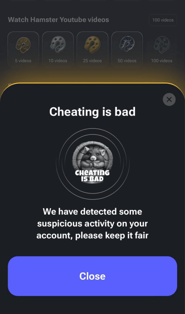 کارت Cheating is bad همستر کامبت