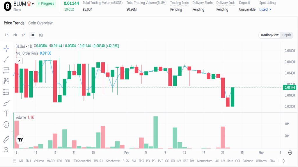 تحلیل قیمت بلوم ۵ اسفند