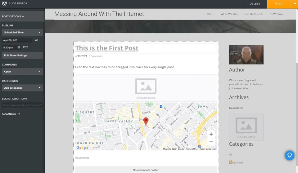 سایت Weebly