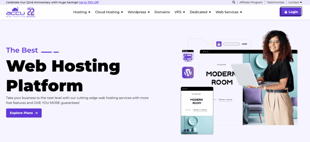 سایت AccuWeb Hosting