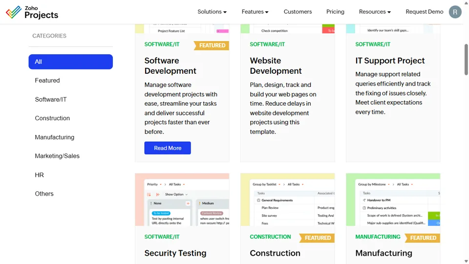 مدیریت پروژه Zoho Projects