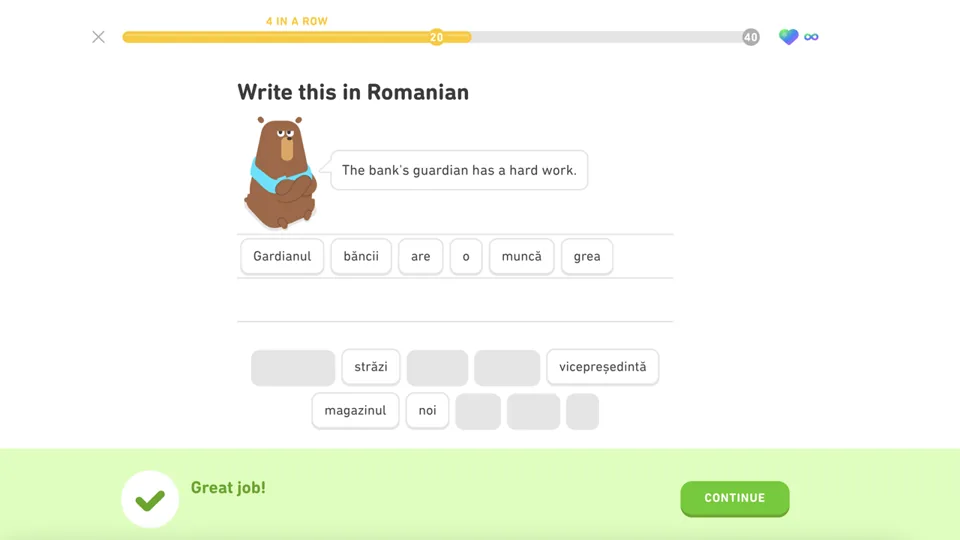 اپلیکیشن زبان Duolingo