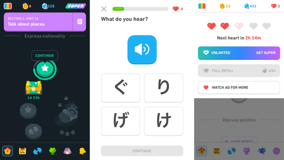 اپلیکیشن زبان Duolingo