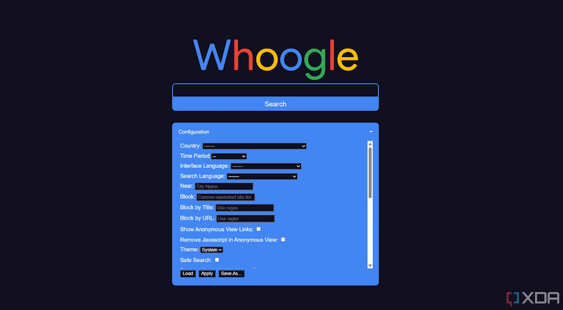 موتور جستجوی Whoogle