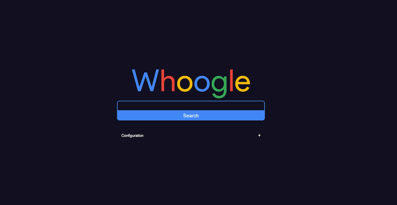 موتور جستجوی Whoogle