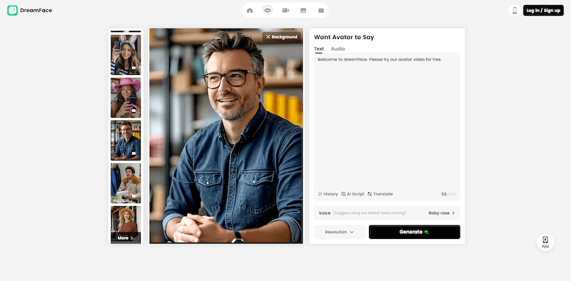 هوش مصنوعی DreamFace Tools