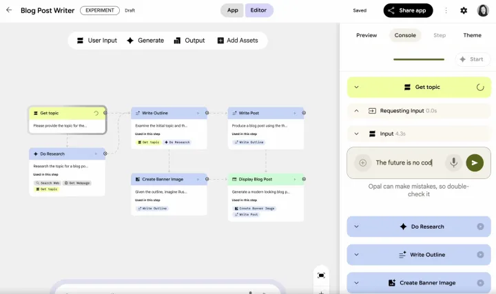 هوش مصنوعی Opal