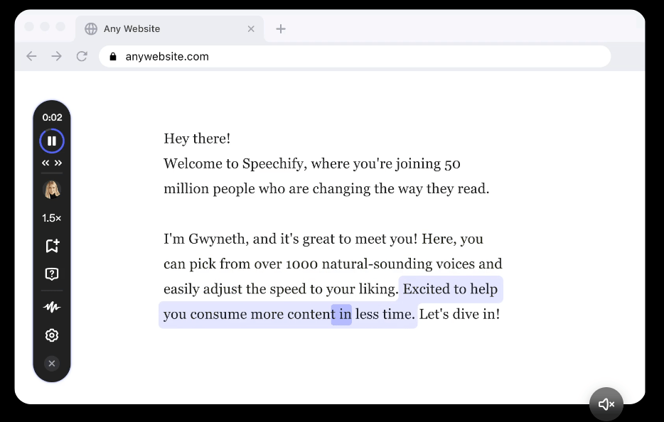 هوش مصنوعی Speechify