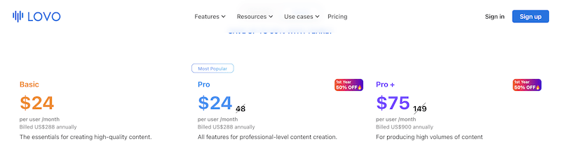 هوش مصنوعی Lovo AI 