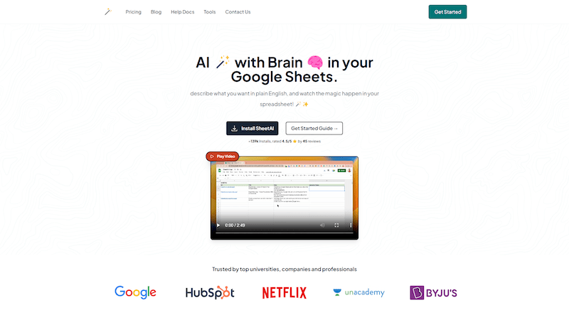 هوش مصنوعی SheetAI