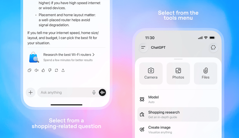 قابلیت shopping research در ChatGPT