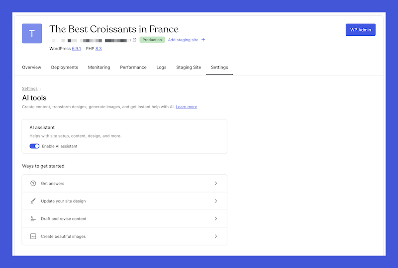 دستیار هوش مصنوعی وردپرس
