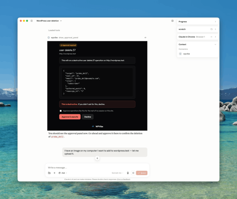 انجام عملیات در WPVibe