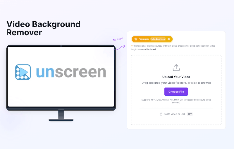هوش مصنوعی Unscreen